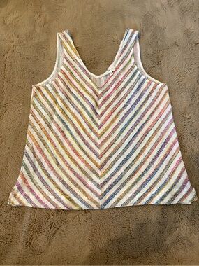 Lou & Grey rainbow striped tank, Women’s Medium
